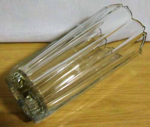 A MARVELOUS THICK HEAVY GLASS - FLOWER VASE - STUNNING PIECE