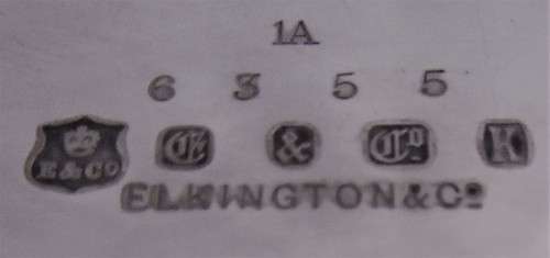 A STYLISH SILVER TRAY MARKED CASTLE PACKETS - 1A ELKINGTON & CO