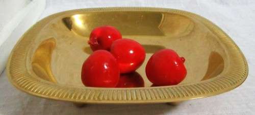 WOW A ELGANT FOOTED BRASS BON BON DISH MARKED WMF EP BRASS GERMANY