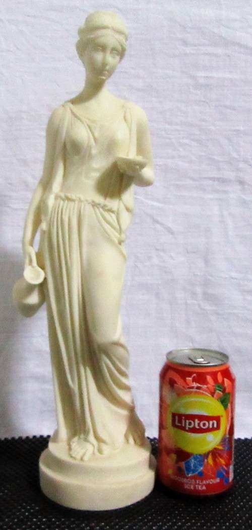Vintage 1960's, Reproduction Santini Sculpture Made in Italy, Partial Nude Figurine Marble Composite