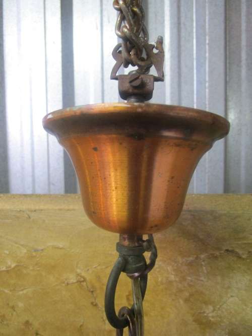 A VERY DIFFERENT BRASS METAL CEILING LIGHT - TESTED & WORKING