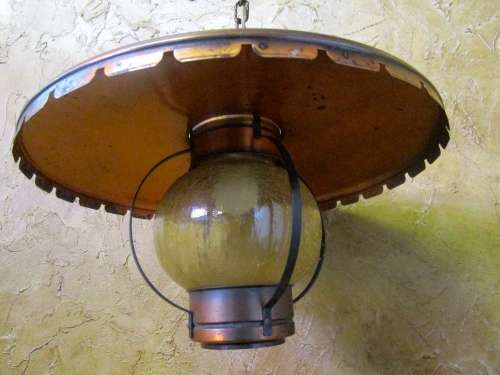 A VERY DIFFERENT BRASS METAL CEILING LIGHT - TESTED & WORKING