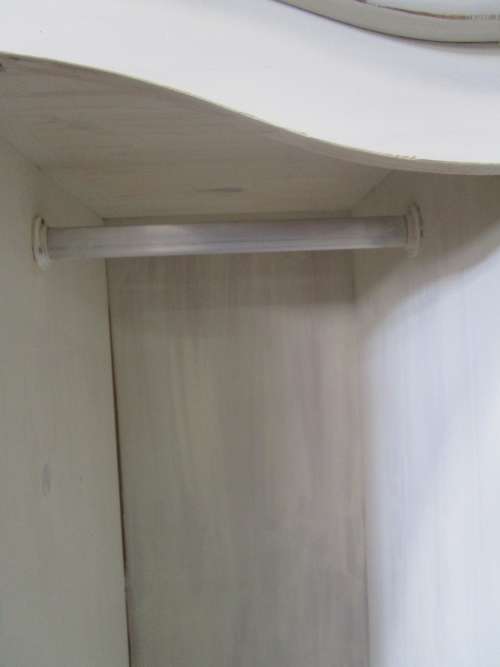 A ELGANT TALL FRENCH LOOKING SHABBY CHIC TWO DOOR CUPBOARD WILL MAKE A PERFECT LINNEN CUPBOARD