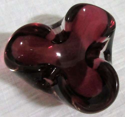 A vintage  Murano ashtray from heavy red glass makes a wonderful gift for men collector