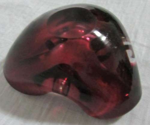 A vintage  Murano ashtray from heavy red glass makes a wonderful gift for men collector
