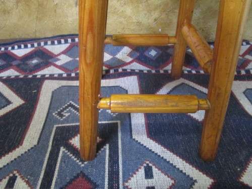 A LOVLEY SOLLID WOOD MILKING CHAIRS OR SIDE TABLE - WILL LOOK STUNNING IN A SHABBY CHIC TECNIQUE