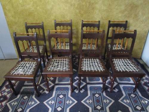 A MAGNIFICENT YELLOW WOOD & IMBUIA 8-SEATER BALL & CLAW DINING-ROOM SUITE IN FANTASTIC CONDITION!!!