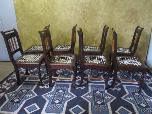 A MAGNIFICENT YELLOW WOOD & IMBUIA 8-SEATER BALL & CLAW DINING-ROOM SUITE IN FANTASTIC CONDITION!!!