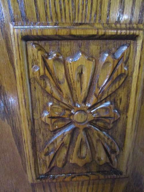 THE PERFECT LIQOUR CAB WITH FOUR DETAILED CARVED DOORS - LINEN CUPBOARD - OFFICE/TV CUPBOARD
