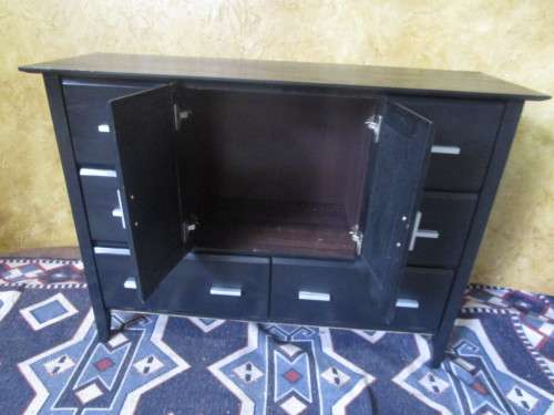 WHAT A STUNNING CHEST OF DRAWERS UNIT - FRESHLY FINISHED IN A CHALK PAINT WITH SO MUCH DRAWERS & DOO