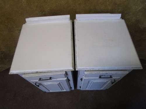 TWO FANTASTIC BEDSIDE CABINETS TRENDY CHABBY - FOR THAT COUNTRY COTTAGE FEEL - BID PER EACH