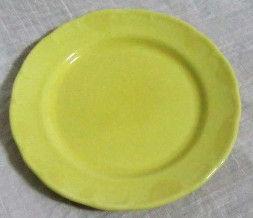 FOUR GORGEOUS VIBRANT YELLOW ANTIQUE DINNER PLATE - STUNNING HOME DECOR - BID PER EACH