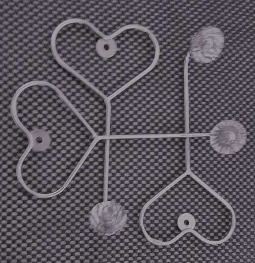 THREE MARVELOUS STAINLESS STEEL COUT HOOKS - WITH DIMANTE DETAIL - BID PER ECH