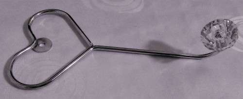 THREE MARVELOUS STAINLESS STEEL COUT HOOKS - WITH DIMANTE DETAIL - BID PER ECH