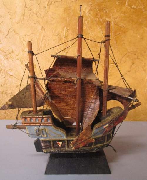 This is a handcrafted model  ship. The detail on this piece is just amazing!  .