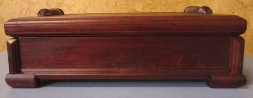 This large wooden box for cigars or jewelry was made by using wood carving techniques