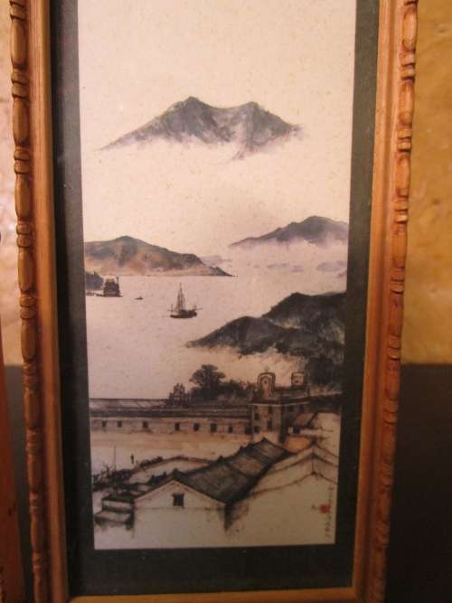 THREE LOVLEY WOODEN FRAMED JAPANESE PICTURES - STUNNING ORIENTAL DECOR BID PER EACH