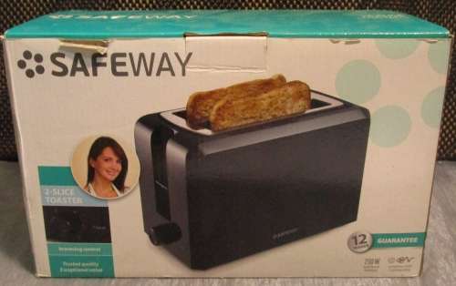 Safeway 2-Slice Toaster Black is a breakfast essential and a kitchen must. It has space for 2 slices