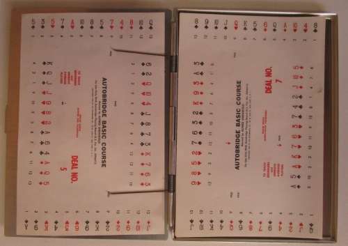 A Great Vintage set of Auto bridge game seems like it never been used.