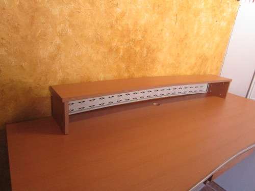 A fantastic modern "curved" reception  desk with brushed steel front in great condition