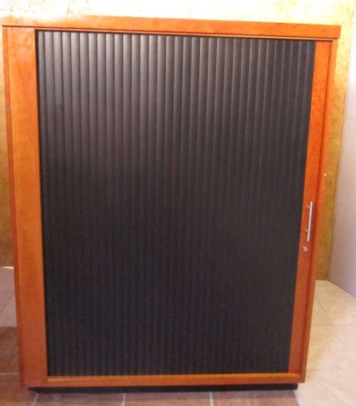 A fantastic large modern sliding door filing cabinet,  in good condition