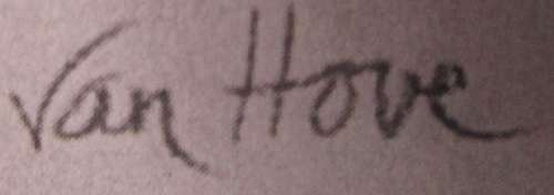 A MARVELOUS SKETCH/PRINT OF A NUDE LADY BEHIND GLASS SIGNED BY VON HOVE