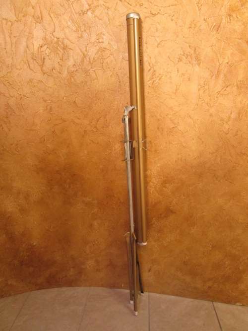 A MARVELOUS VINTAGE PROJECTOR SCREEN IN GOOD CONDITION