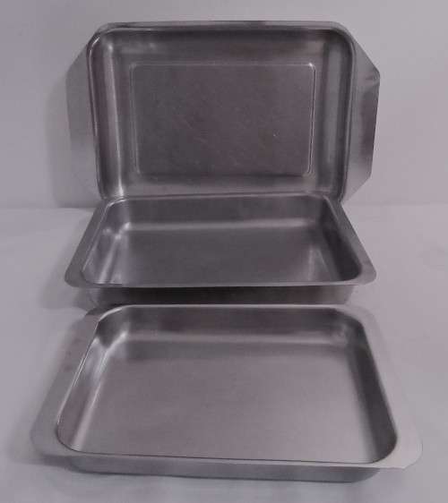 Three Stainless Steel Bake and Roast Pans