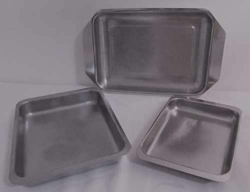 Three Stainless Steel Bake and Roast Pans