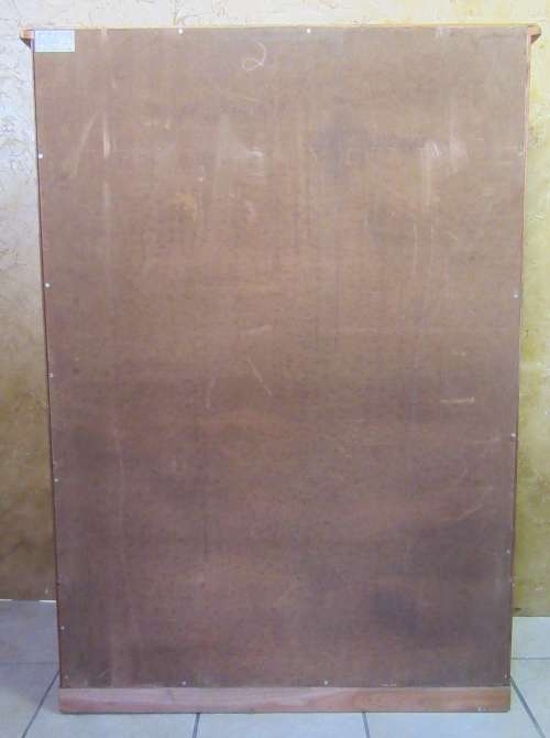 A STUNNING TWO DOOR SHOW/BOOK CASE FROM HEYSTECK RAND FURNITURE FACTORY A PRODUCT OF BOPHUTHATSWANA