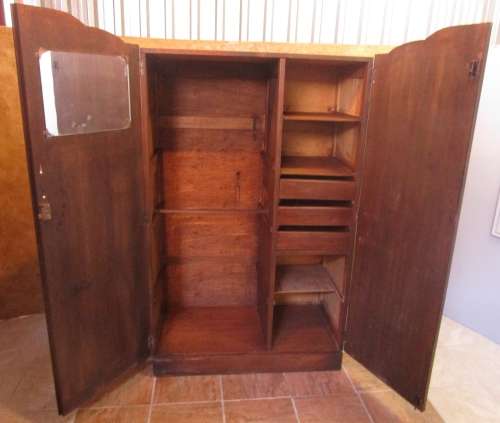 A LOVELY VINTAGE TWO DOOR WARDROBE PERFECT FOR CHALK PAINT