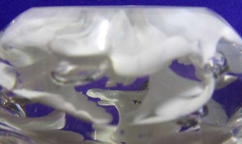 AN ELGANT & STYLISH CLEAR GLASS MURANO ASHTRAY