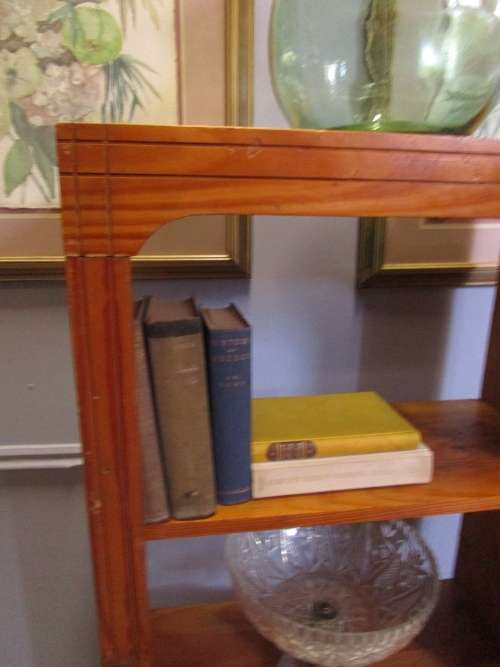 A MARVELOUS SOLID PINE BOOKSHELF - FOR ALL THE EXTRA BOOKS/CDS/DVDS