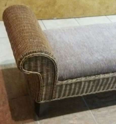 A BEAUTIFUL WEAVED CHAICE LOUNGE WILL LOOK STUNNING IN A BIG BEDROOM