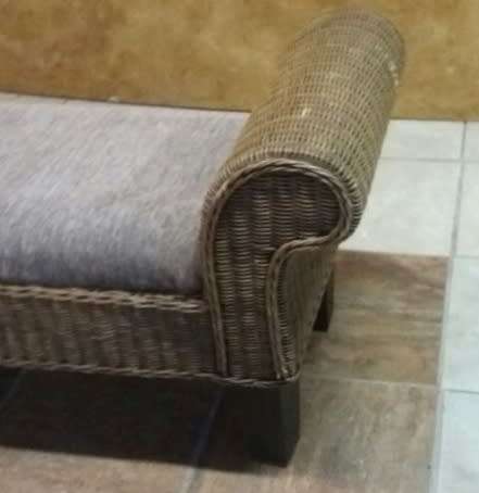 A BEAUTIFUL WEAVED CHAICE LOUNGE WILL LOOK STUNNING IN A BIG BEDROOM