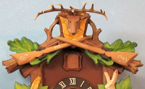 LOVLEY VINTAGE CUKOO WALL CLOCK - MADE IN GERMANY SERVICED TESTED AND WORKING