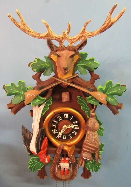 LOVLEY VINTAGE CUKOO WALL CLOCK - MADE IN GERMANY SERVICED TESTED AND WORKING