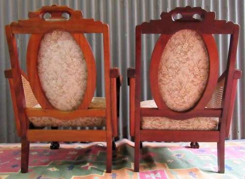 A PAIR OF EXQUISITE HAND CARVED BALL & CLAW OCCASIONAL CHAIRS