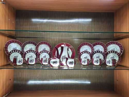 Hand Painted Lamode porcelain Luster Ware Coffee Set (22 piece)