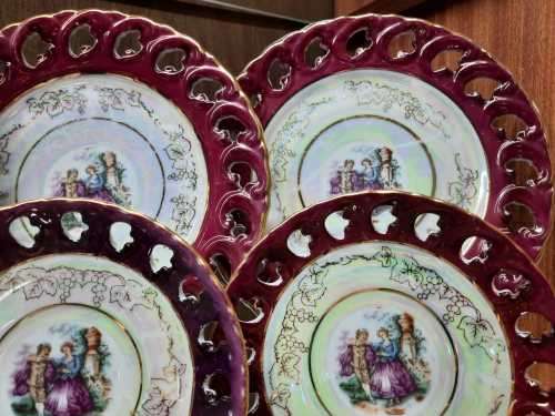 Hand Painted Lamode porcelain Luster Ware Coffee Set (22 piece)