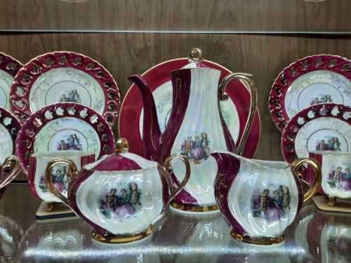 Hand Painted Lamode porcelain Luster Ware Coffee Set (22 piece)