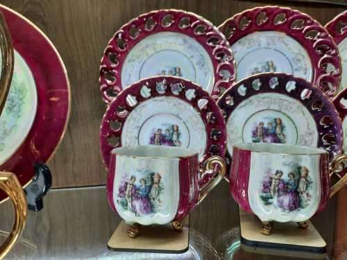 Hand Painted Lamode porcelain Luster Ware Coffee Set (22 piece)