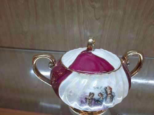 Hand Painted Lamode porcelain Luster Ware Coffee Set (22 piece)