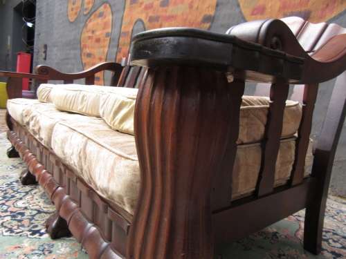 Large Ball and Claw Stink Wood three seater couch