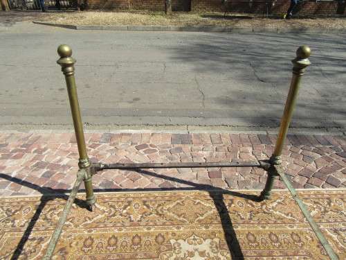 Antique Brass double bet on original casters