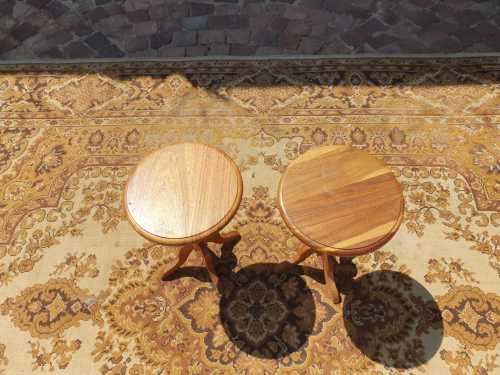 Pair of Black-wood side tables