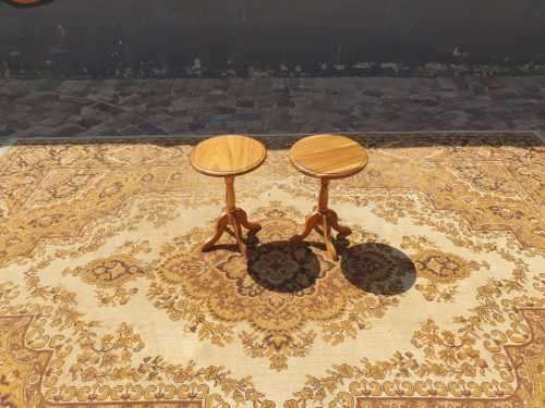 Pair of Black-wood side tables