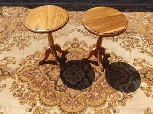 Pair of Black-wood side tables