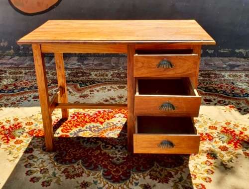 Solid Kiaat Desk with Three Drawers Perfect for a Kids Bedroom or small Office