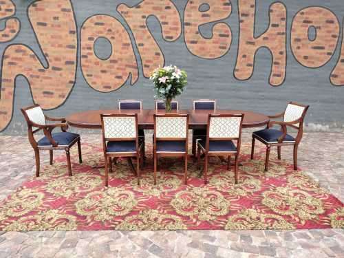 Elegant 8 Seater Regency Style dining room table and chairs